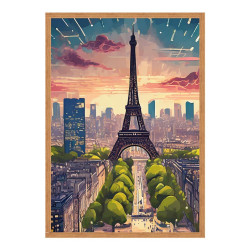 Wandbild 'Paris Cybercity'