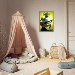 Wandbild 'Silhouette einer kreativen Gitarre'