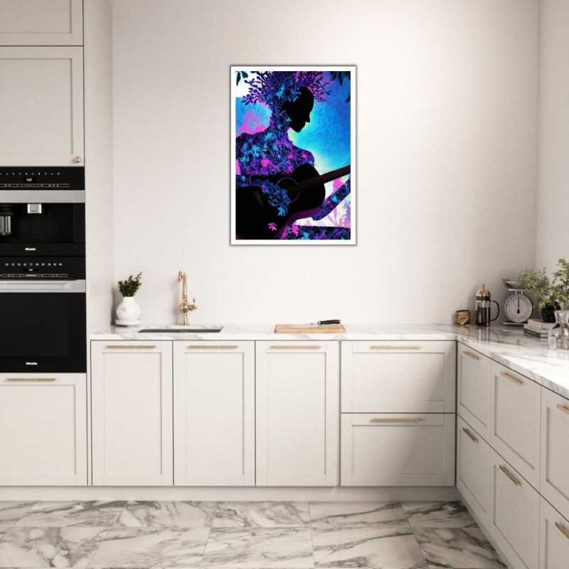 Wandbild 'Gitarre Silhouette'