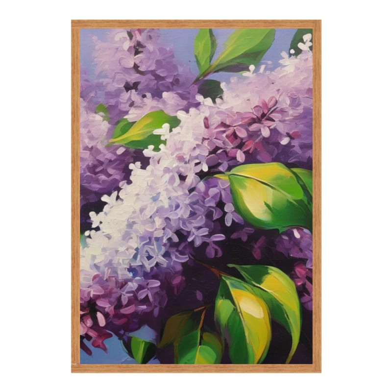Wandbild 'Gemaltes Bild von Flieder'