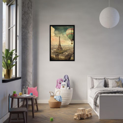 Wandbild 'Paris über den Wolken'