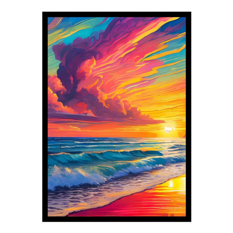 Wandbild 'Psychedelischer Sonnenuntergang'