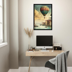 Wandbild 'Vintage Ballon Venedig'