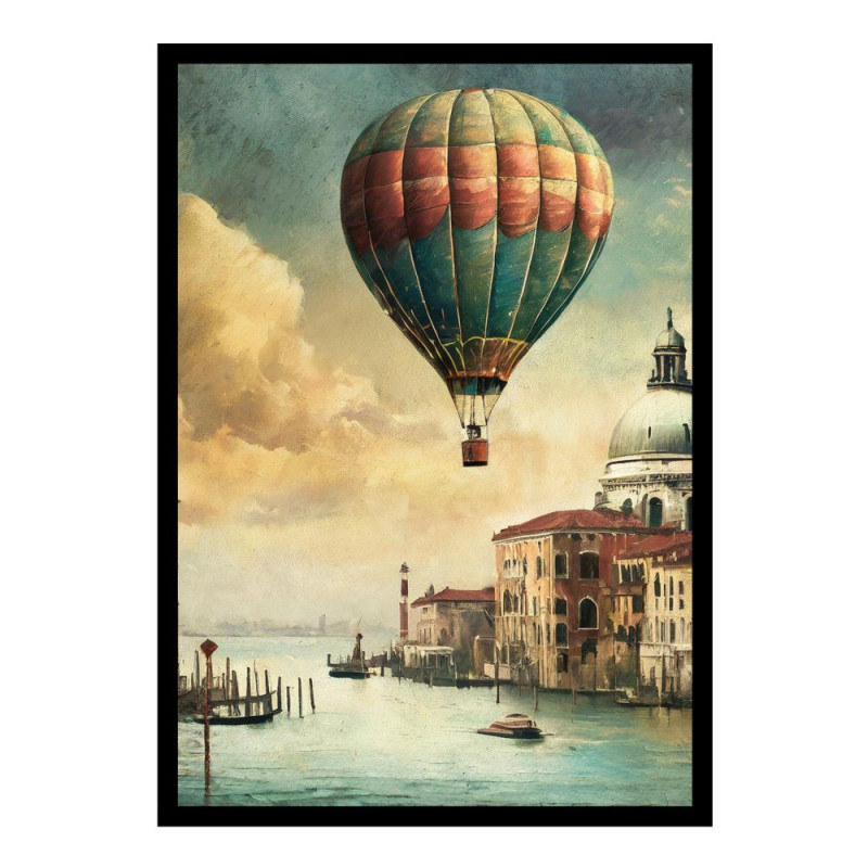 Wandbild 'Vintage Ballon Venedig'