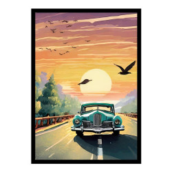 Wandbild 'Oldtimer am Morgen'