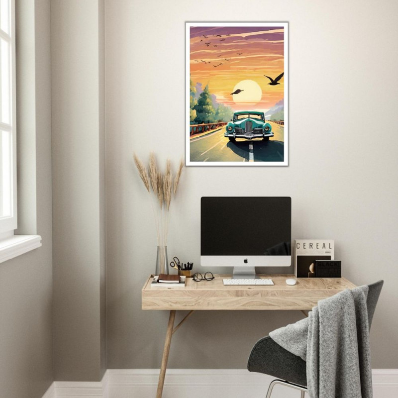 Wandbild 'Oldtimer am Morgen'