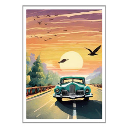 Wandbild 'Oldtimer am Morgen'