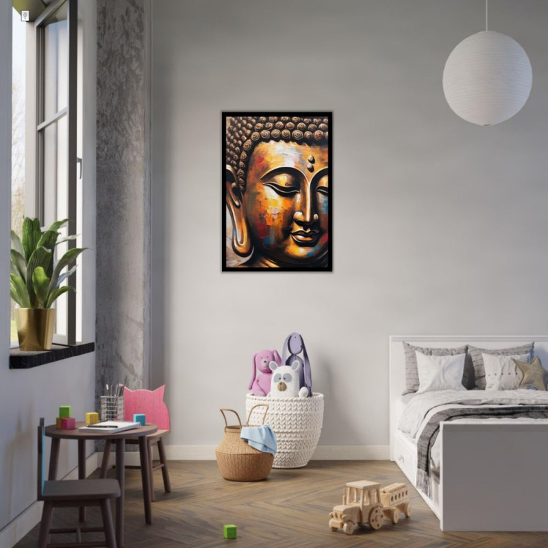 Wandbild 'Abstrakte Malerei Buddha'