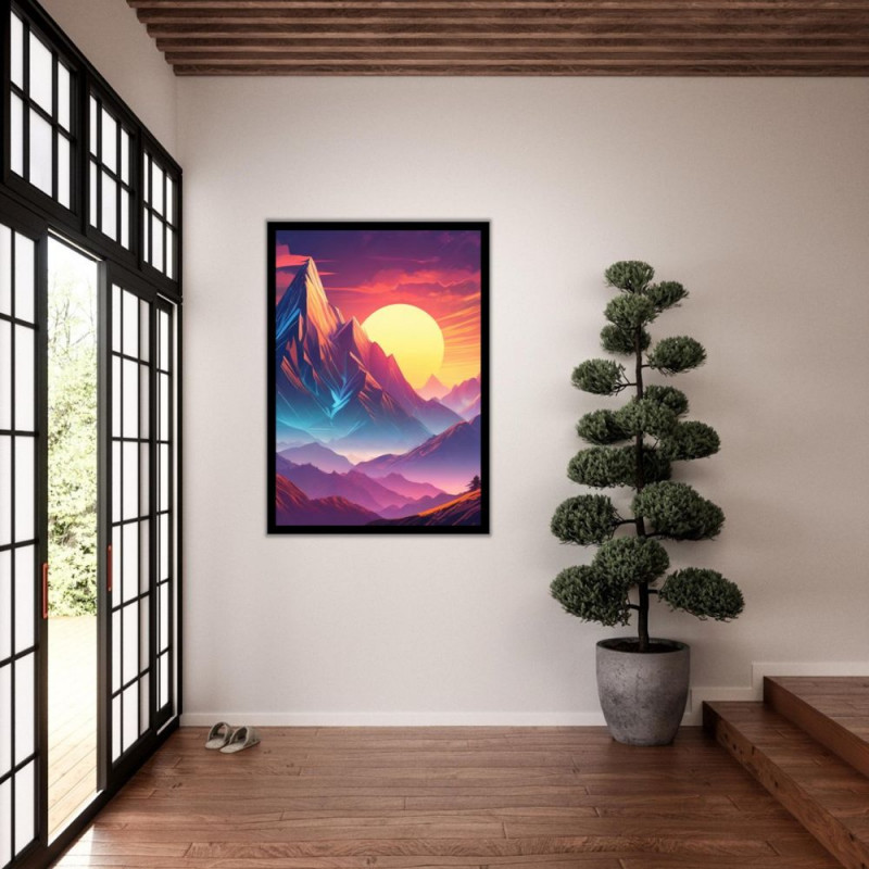 Wandbild 'Neon Landschaft'