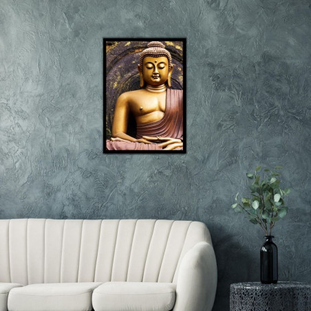 Wandbild 'Authentische Buddha Figur'