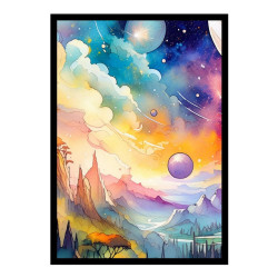 Wandbild 'Bunter Traumplanet'