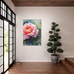 Wandbild 'Feine Details der Rose   Aquarell'