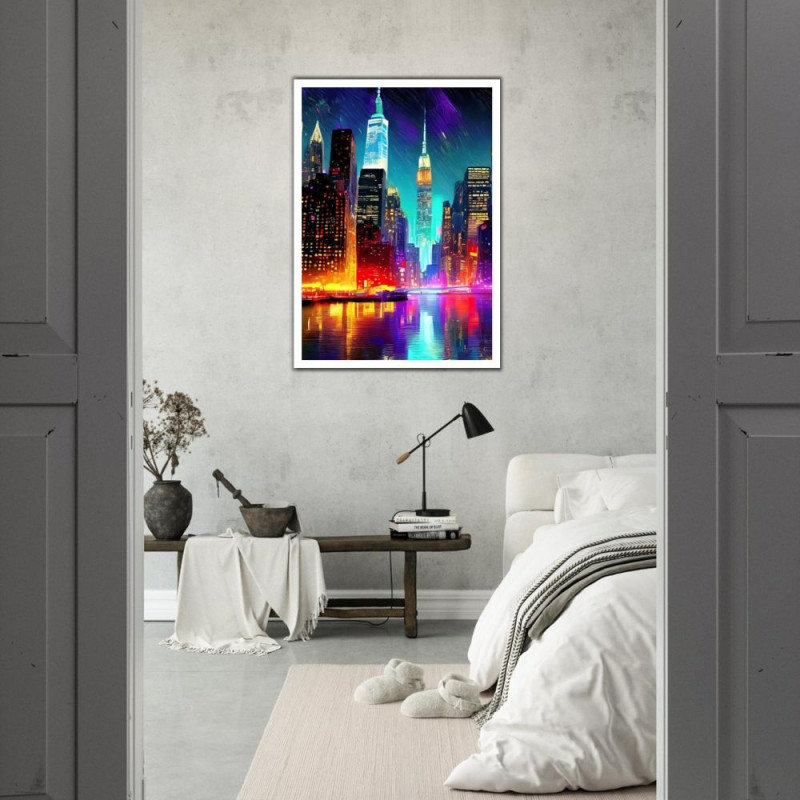 Wandbild 'Futuristisches New York'