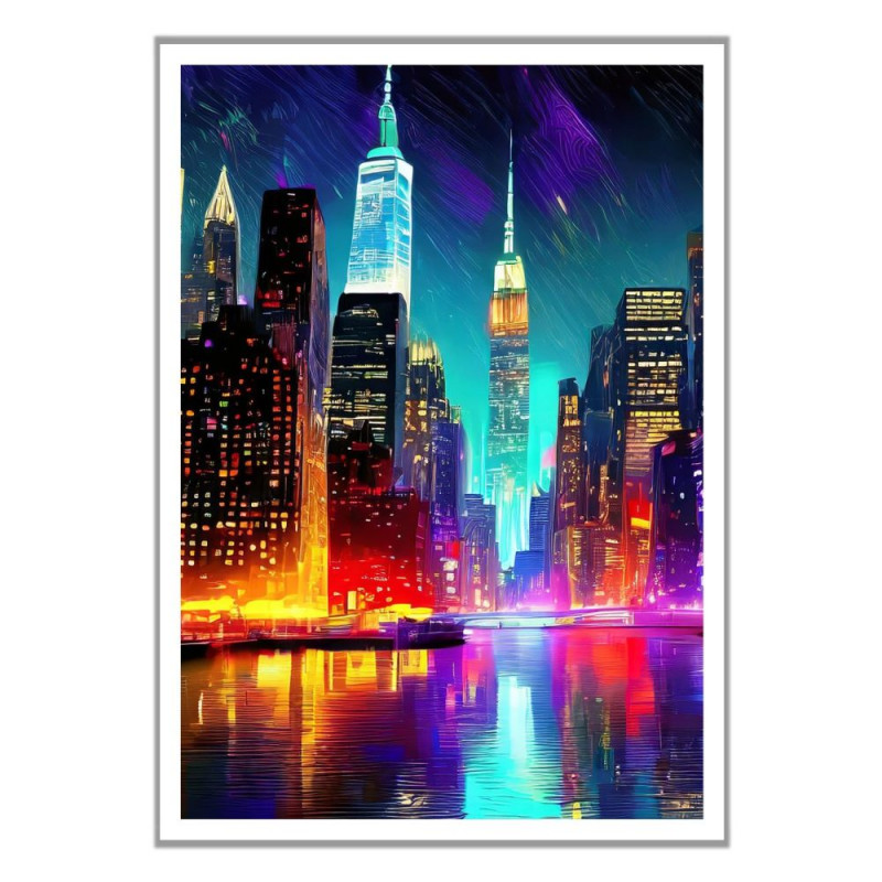 Wandbild 'Futuristisches New York'