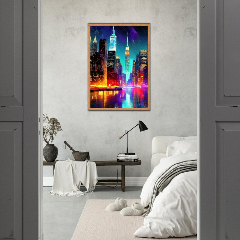Wandbild 'Futuristisches New York'