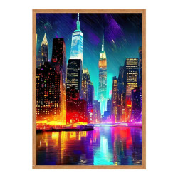 Wandbild 'Futuristisches New York'