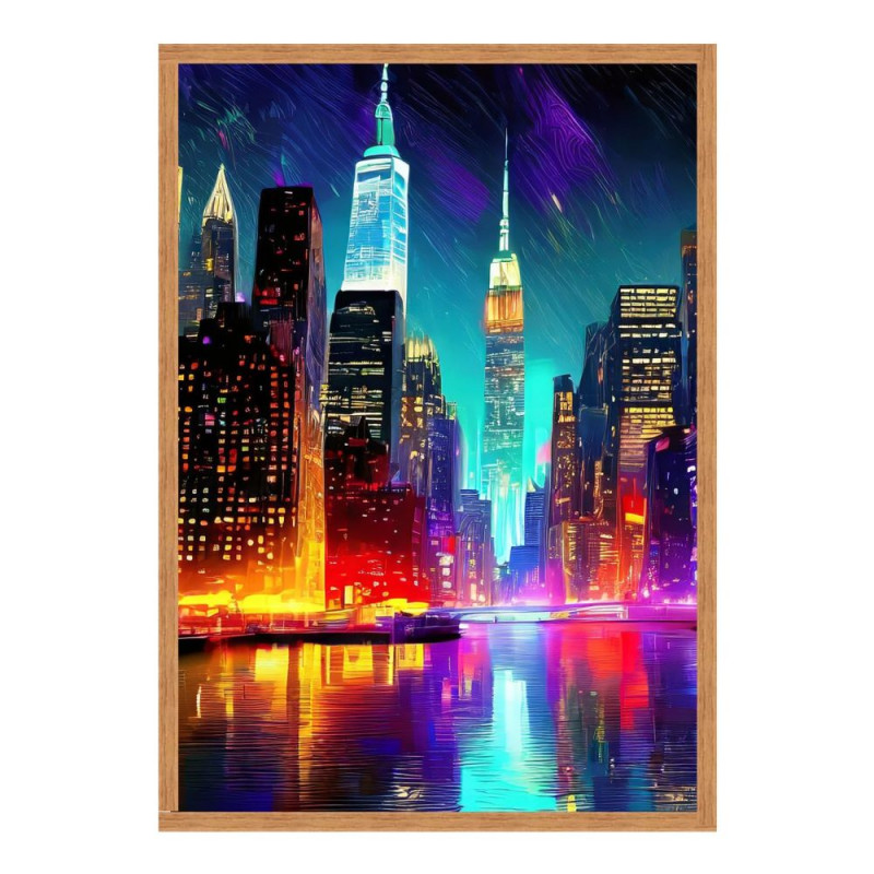 Wandbild 'Futuristisches New York'