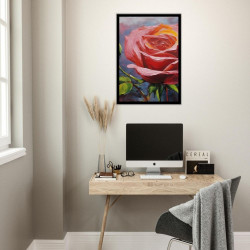 Wandbild 'Verliebt in eine Rose   gemaltes Bild'