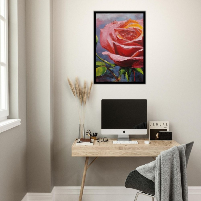 Wandbild 'Verliebt in eine Rose   gemaltes Bild'