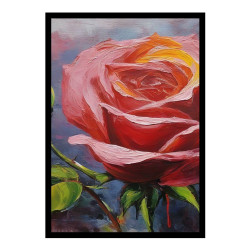 Wandbild 'Verliebt in eine Rose   gemaltes Bild'