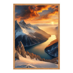 Wandbild 'Alpenzauber im Dämmerlicht'