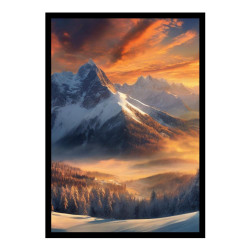 Wandbild 'Alpenzauber bei Dämmerlicht'