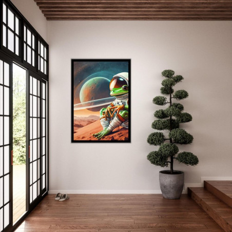 Wandbild 'Frosch im Universum'