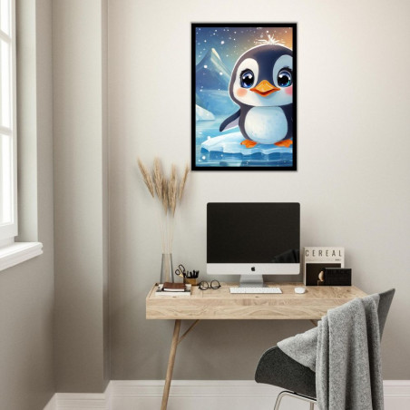 Wandbild 'Süßer Pinguin auf der Eisfläche – Charmant'