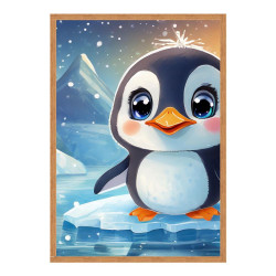 Wandbild 'Süßer Pinguin auf der Eisfläche – Charmant'