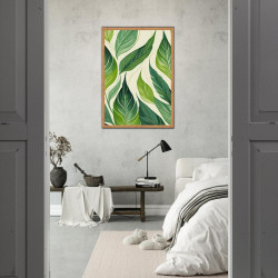 Wandbild 'Anmutiges Blattdesign – Grüntöne'