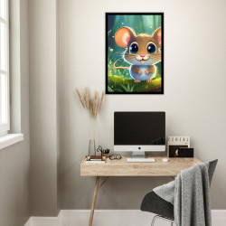 Wandbild 'Kleine Maus im Gras – Charmantes Kunstwerk'