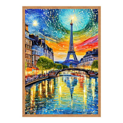 Wandbild 'Nachtleben in Paris'