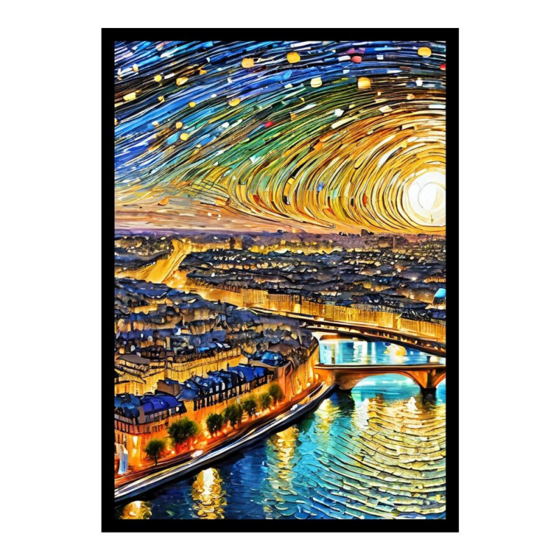 Wandbild 'Paris bei Nacht'