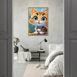 Wandbild 'Niedliche kleine Katze – Verspieltes Kätzchen'