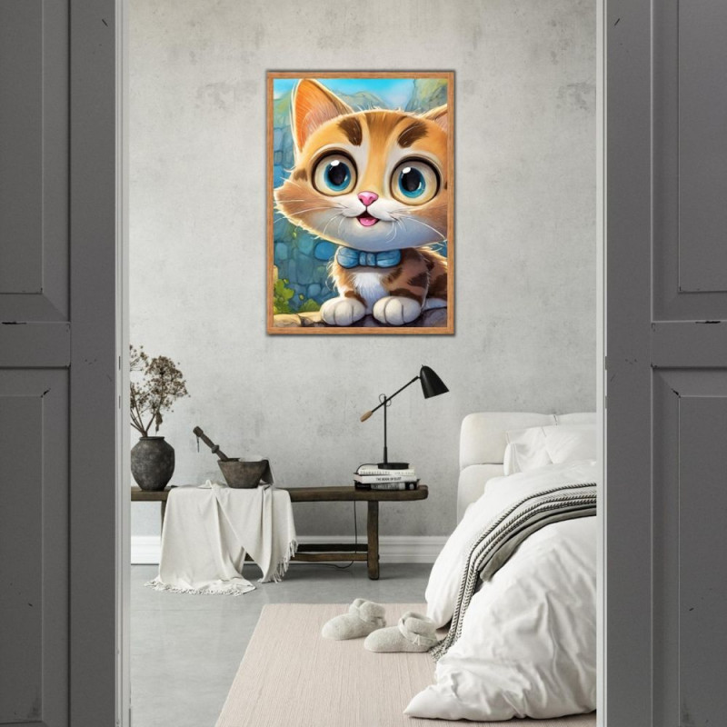 Wandbild 'Niedliche kleine Katze – Verspieltes Kätzchen'