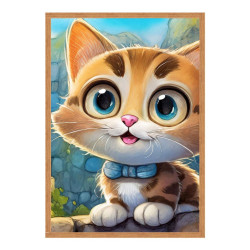 Wandbild 'Niedliche kleine Katze – Verspieltes Kätzchen'