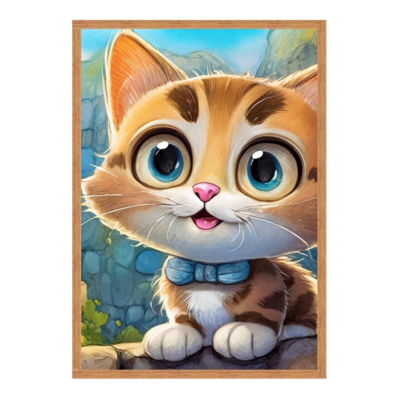 Wandbild 'Niedliche kleine Katze – Verspieltes Kätzchen'