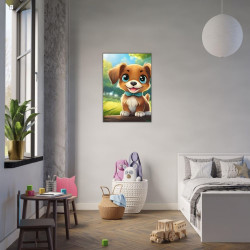 Wandbild 'Hund im Park – Charmantes Kunstwerk'