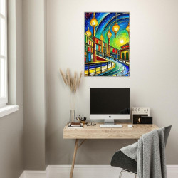 Wandbild 'London bei Nacht – Realistische Darstellung'