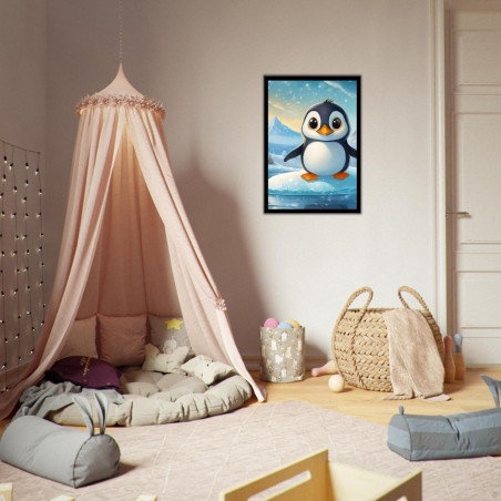 Wandbild 'Pinguin auf der Eisfläche – Charmantes Kunstwerk'