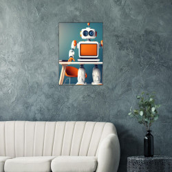 Wandbild 'Der freundliche Roboter in unserem Büro'