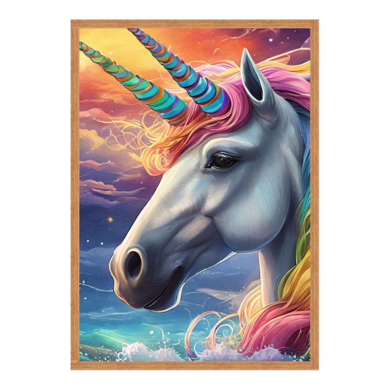 Wandbild 'Magisches Einhorn – Strahlendes Wesen'