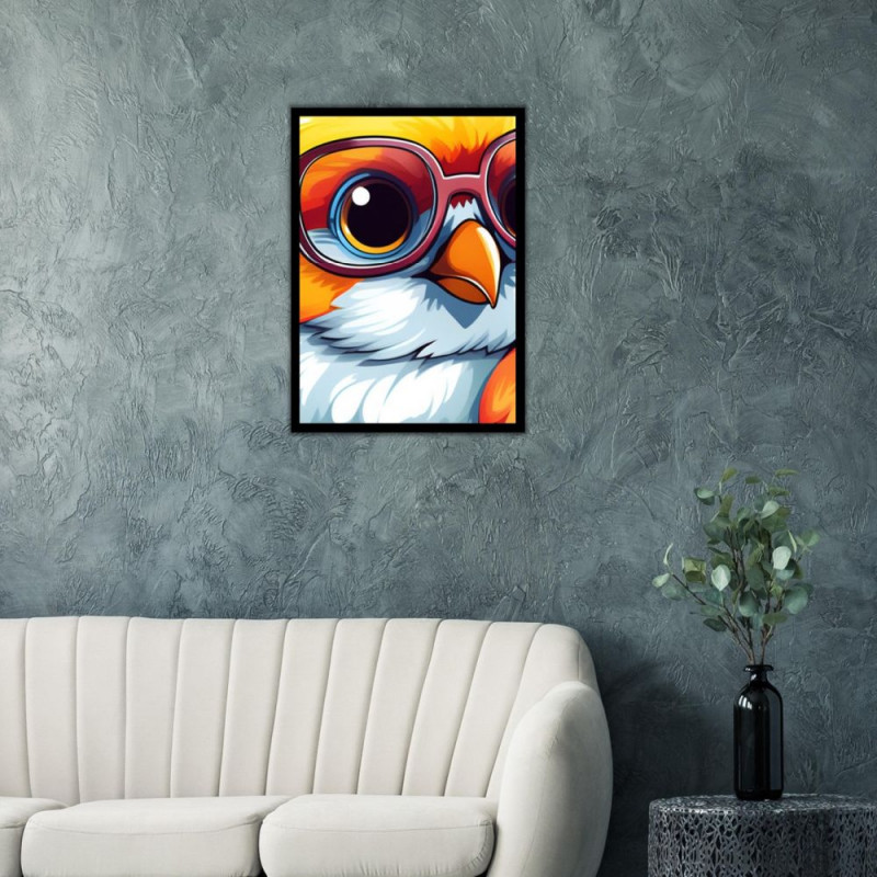 Wandbild 'Vogel aus einer Pop Art Illustration'