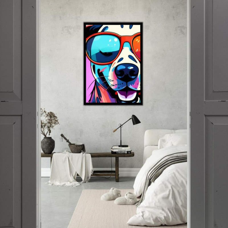 Wandbild 'Hund aus einer Pop Art Illustration'