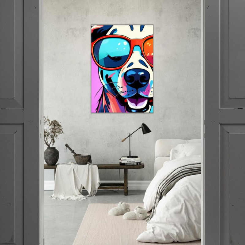 Wandbild 'Hund aus einer Pop Art Illustration'