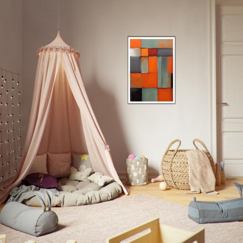 Wandbild 'Abstrakte Kunst mit vielen bunten Farben'