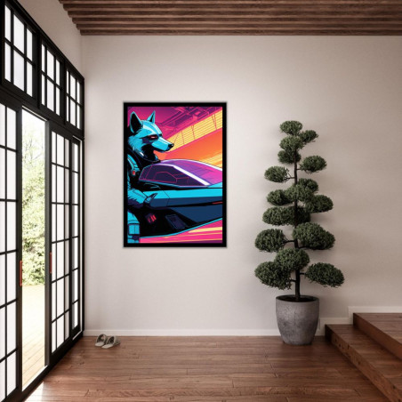 Wandbild 'Neon Cyberpunk'