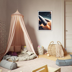 Wandbild 'Raumstation auf fremden Planeten'