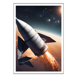 Wandbild 'Raumstation auf fremden Planeten'
