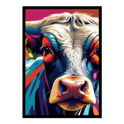 Wandbild 'Moderne Pop Art Rind Kunst'